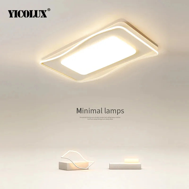 lustre led moderne éclairage intérieur lampe circulaire carrée - vue 5 sur 16