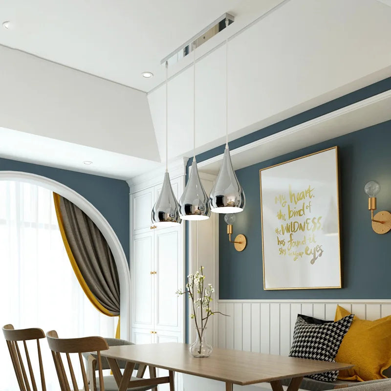 Suspension led moderne simple ou triple tête - vue 3 sur 18