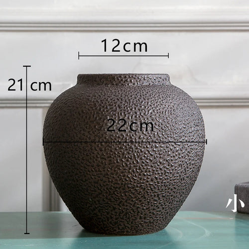 vase en céramique vintage style européen et chinois moderne - vue 7 sur 15
