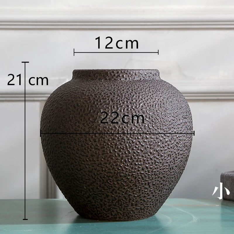 vase en céramique vintage style européen et chinois moderne - vue 6 sur 15