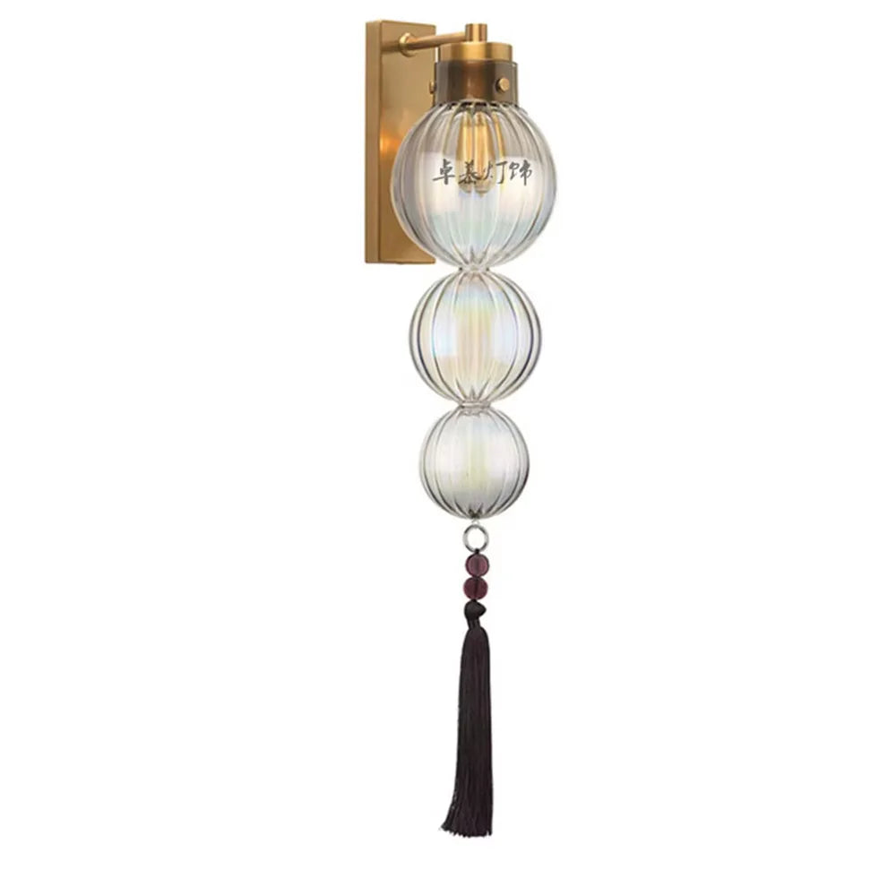 suspension en verre teinté style chinois pour décoration intérieure - vue 14 sur 15