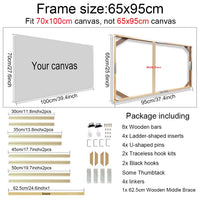 cadre mural en bois pour toiles et peintures décoratives