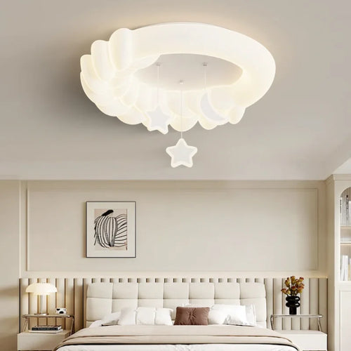 plafonnier romantique avec coeur lune étoile veilleuses nuage led - vue 3 sur 9