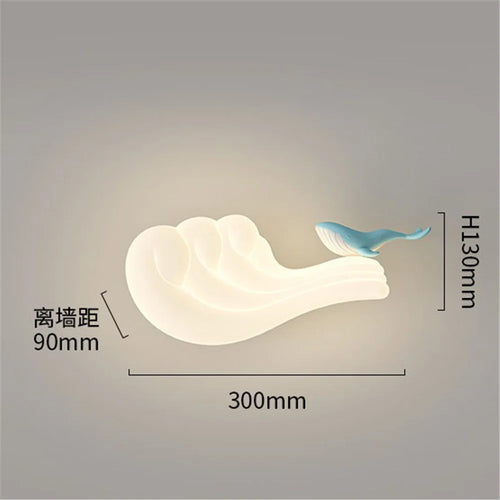 applique murale led baleine et voilier pour enfants avec couleurs changeantes - vue 9 sur 9
