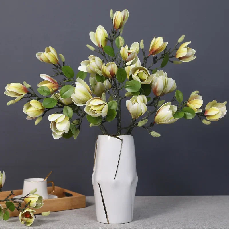 fleurs artificielles magnolias pour décoration florale extérieure - vue 4 sur 10