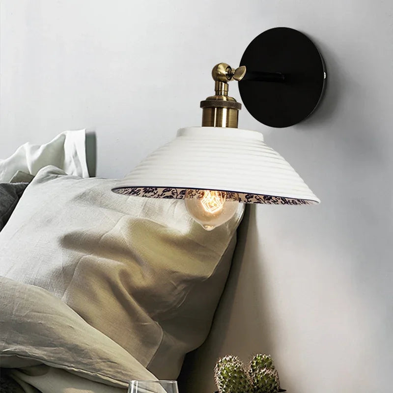 applique murale moderne en porcelaine rétro pour décoration intérieure - vue 3 sur 9