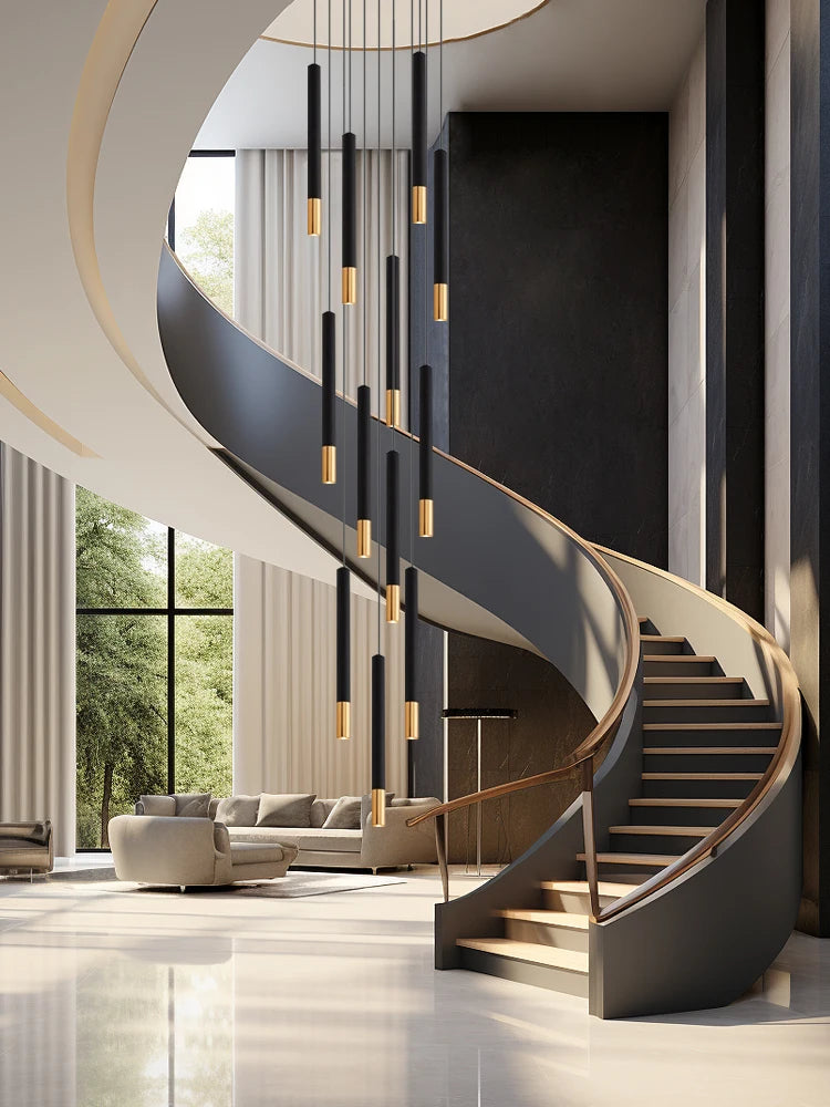 lustre led tubulaire pour éclairage intérieur de restaurant - vue 5 sur 17