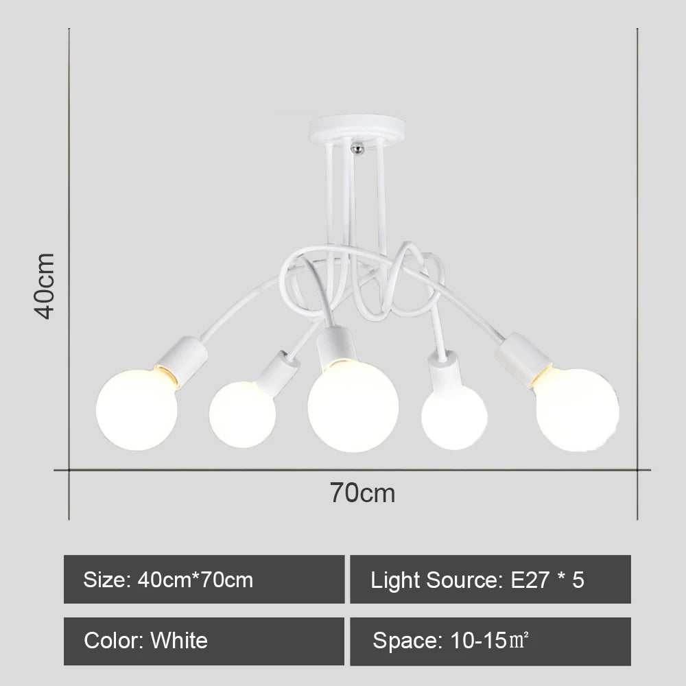 lustre sputnik moderne style industriel pour intérieur élégant - vue 11 sur 19