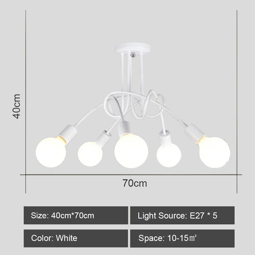 lustre sputnik moderne style industriel pour intérieur élégant - vue 12 sur 19