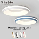 plafonnier led nordique macaron lumière circulaire moderne éclairage maison