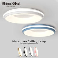 plafonnier led nordique macaron lumière circulaire moderne éclairage maison