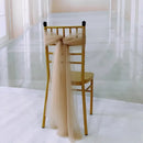 Chemin de table gaze transparente blanc decoration mariage