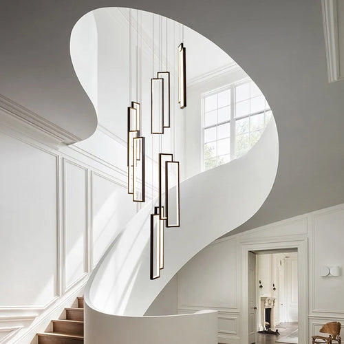 lustre moderne à led pour décoration créative en duplex - vue 5 sur 9