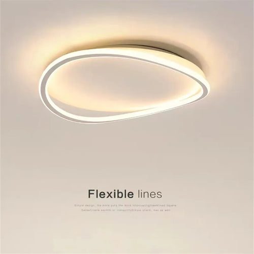 plafonnier minimaliste rond lumineux design créatif moderne - vue 2 sur 10