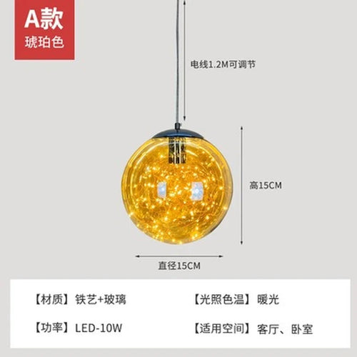 lustre nordique étoilé en verre pour décoration moderne - vue 23 sur 24