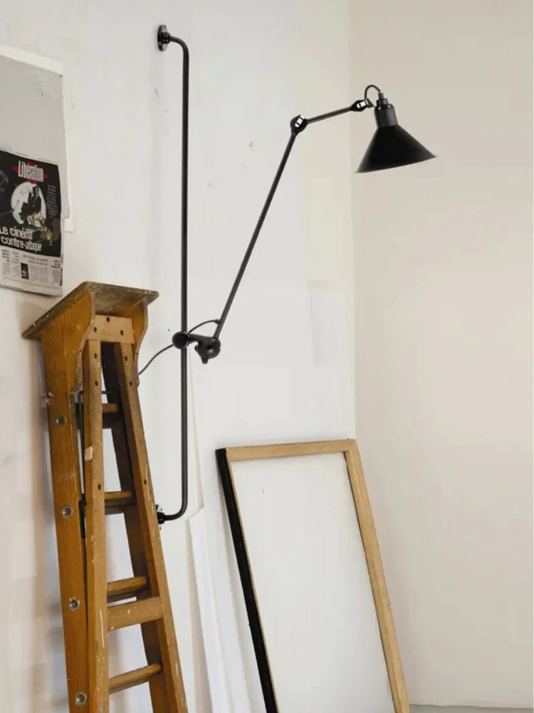 applique murale industrielle à bras réglable pour intérieur moderne - vue 10 sur 12