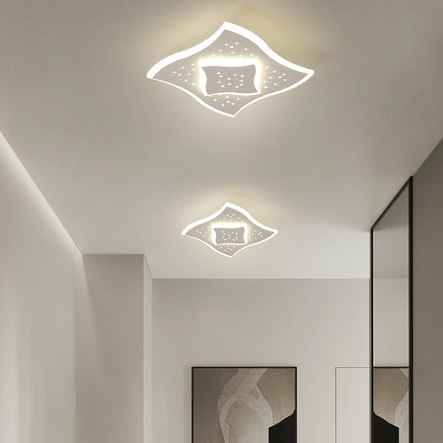 plafonnier led encastré acrylique créatif étoilé simple balcon - vue 5 sur 11