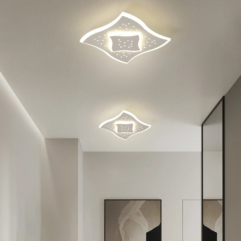 plafonnier led encastré acrylique créatif étoilé simple balcon - vue 4 sur 11