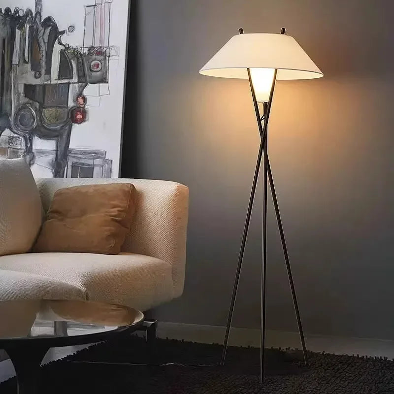 lampadaire led moderne avec interrupteur au pied pour décoration maison - vue 3 sur 7