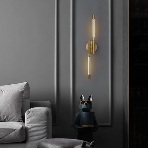 applique murale led design moderne en cuivre pour intérieur décoratif - vue 4 sur 12