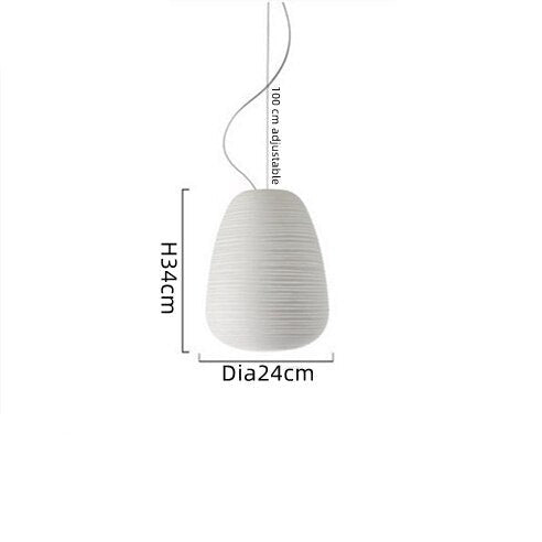 Suspension design LED en verre blanc laiteux Caligari - vue 12 sur 12