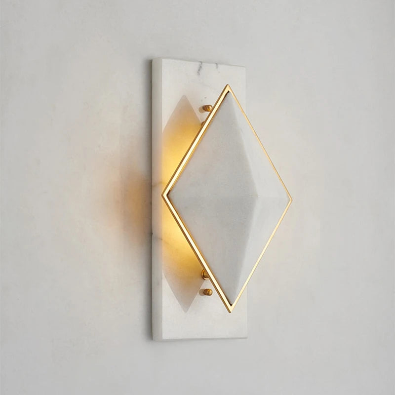 applique murale led moderne en marbre style internet pour hôtel café restaurant - vue 4 sur 18