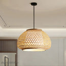 lustre en bambou tricoté à la main suspension décorative pour maison