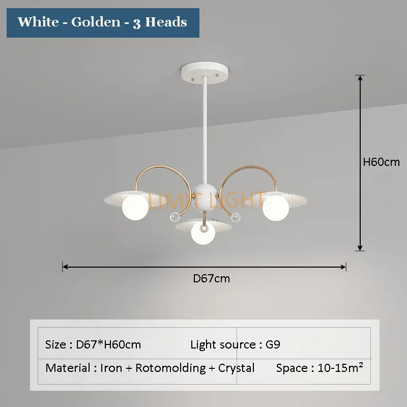 lustre moderne en verre pour décoration intérieure créative et artistique - vue 6 sur 12
