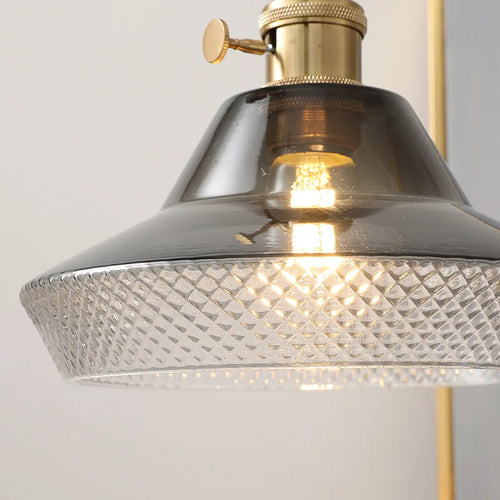 suspension en noyer et verre cuivre pour intérieur élégant - vue 6 sur 8