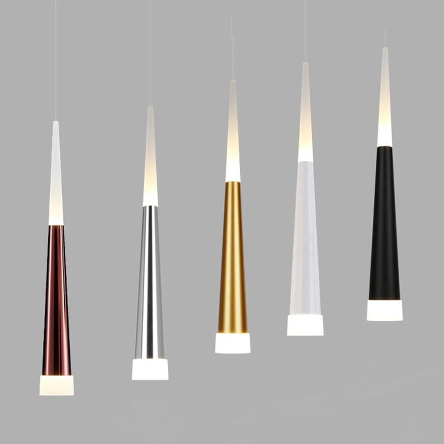 Nordique Long Tube chambre chevet Suspension lampe cuisine Suspension île salle à manger Table Suspension Suspension lumière - vue 6 sur 11