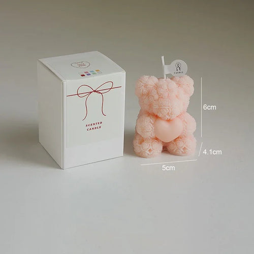 bougie ours en cire de soja parfumée pour détente et cadeaux - vue 11 sur 13