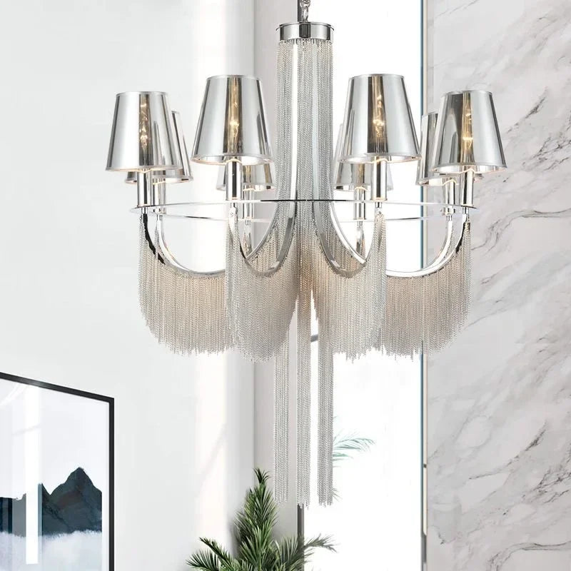 lustre de luxe moderne pour mariage avec lumières intégrées - vue 7 sur 14