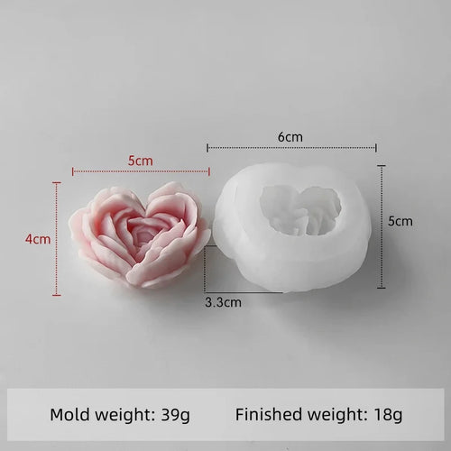 moule à fleurs d'amour en silicone pour bougies et savon DIY - vue 9 sur 9