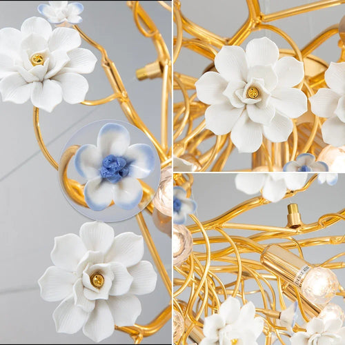 lustre romantique à fleurs pour décoration intérieure élégante - vue 7 sur 11