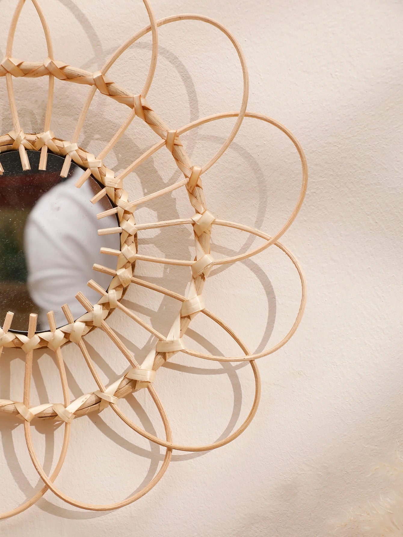 miroir décoratif tissé à la main pour une décoration murale esthétique - vue 4 sur 7