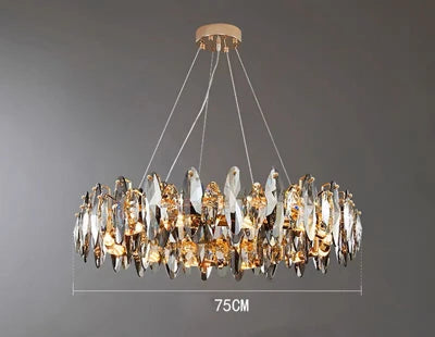 lustre vintage art déco en cristal pour éclairage intérieur - vue 10 sur 11