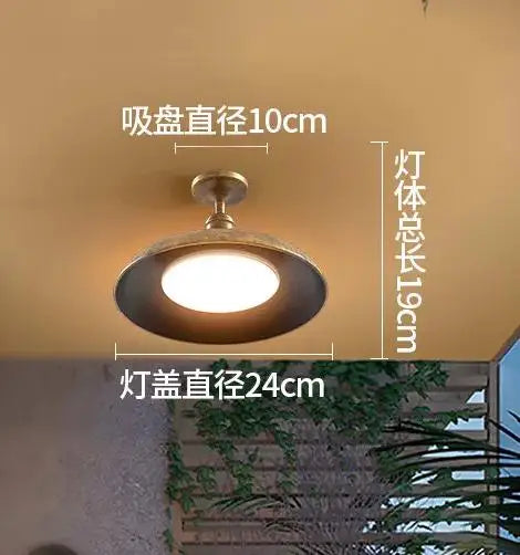 plafonnier led rétro ovni pour éclairage extérieur jardin balcon cour - vue 9 sur 10