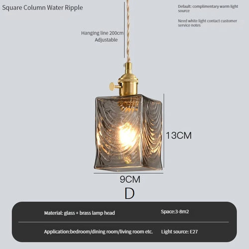 lustre vintage edison avec ombre en verre cristal pour bar loft - vue 18 sur 22