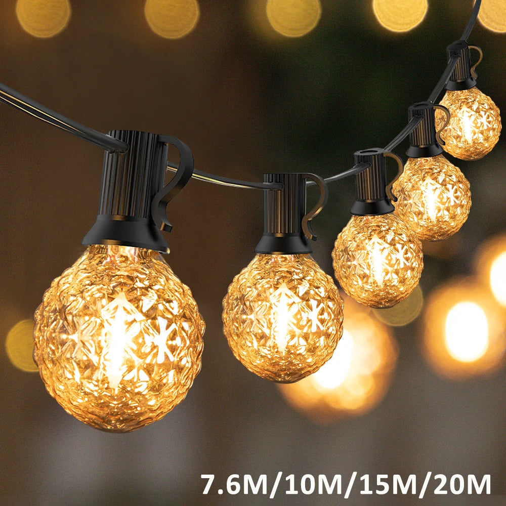 guirlande lumineuse d'extérieur connectable décorative pour jardin noël - vue 1 sur 7