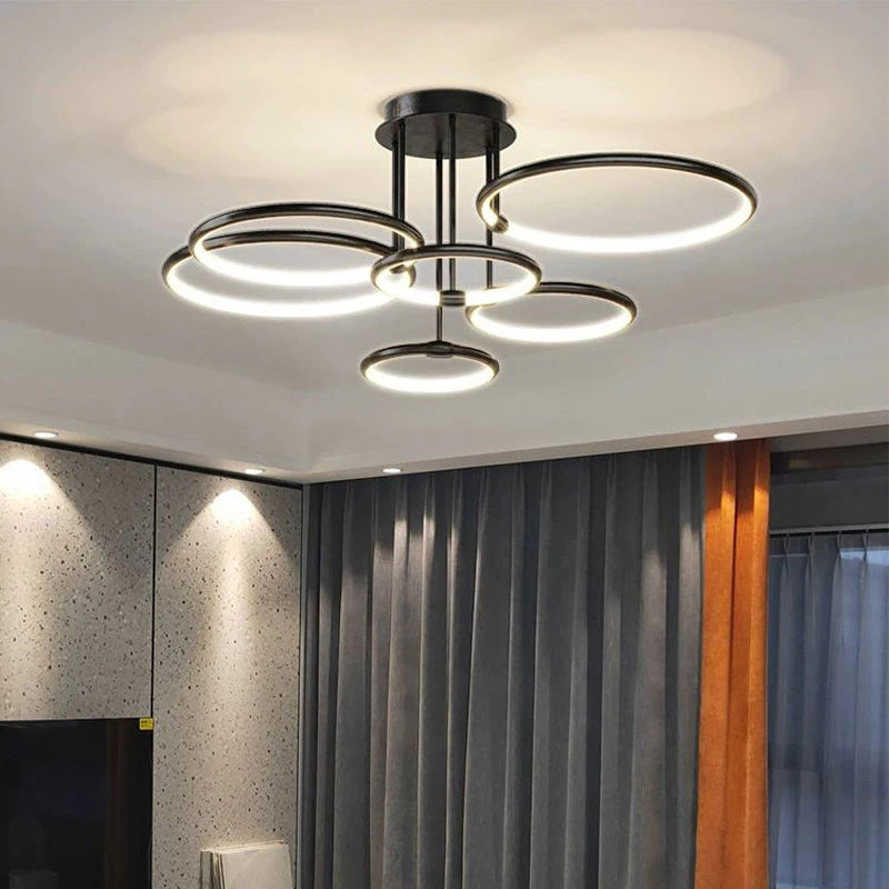 Plafonnier LED noir doré - vue 4 sur 14