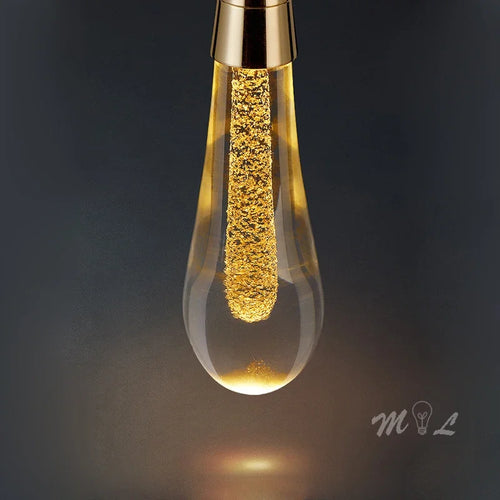suspension design en verre en forme de gouttelettes d'eau élégante - vue 2 sur 12