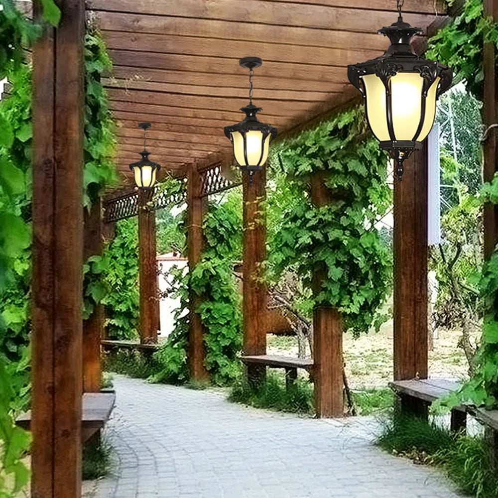 lustre étanche pour balcon et éclairage extérieur décoratif - vue 6 sur 10