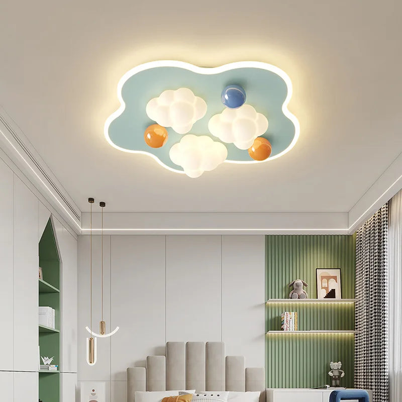 plafonnier nuage style crème pour chambre enfant moderne et chaleureux - vue 3 sur 10
