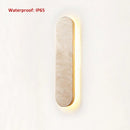 Applique Murale Scandinave Couloir Cour Entrée Moderne Pierre Naturelle Extérieure Beige 40CM LED Étanche