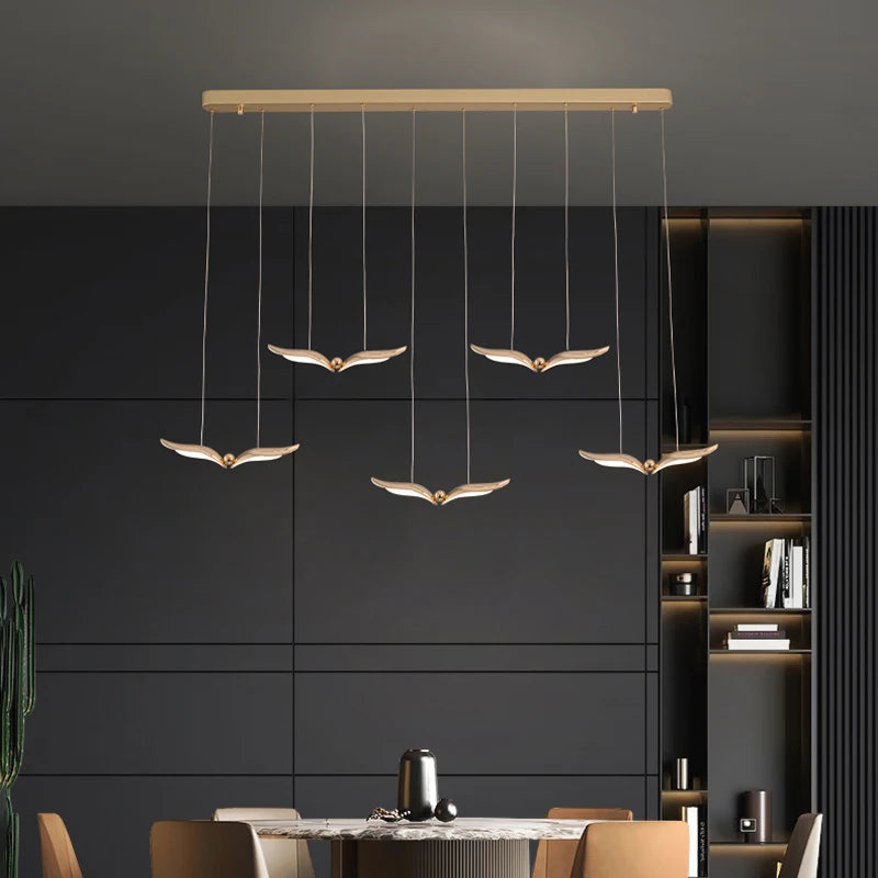 lustre moderne suspendu pour atmosphère créative et minimaliste - vue 2 sur 9