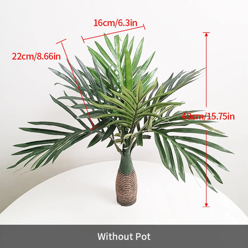 palmier tropical artificiel en pot pour décoration intérieure et extérieure - vue 8 sur 9