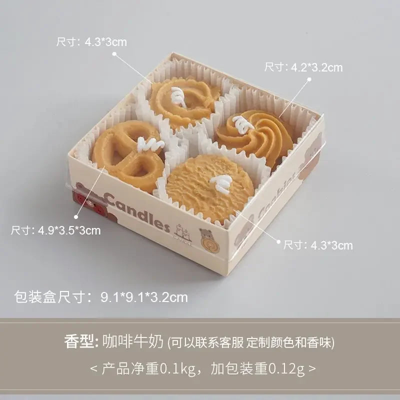 bougie parfumée biscuits créative cadeau fait main pour fille - vue 4 sur 6