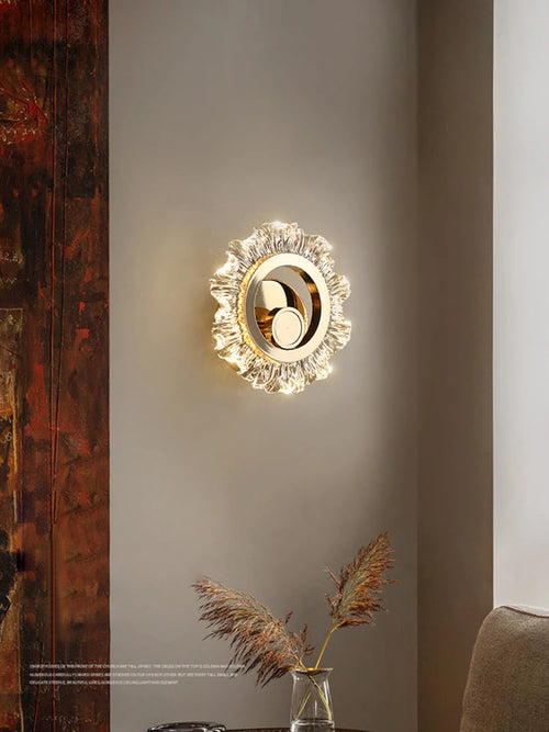 applique murale led tournesol design intérieur moderne minimaliste - vue 6 sur 7