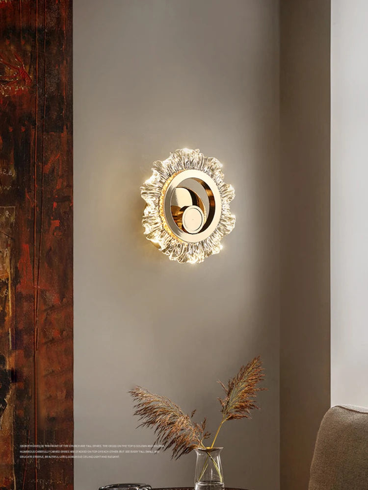 applique murale led tournesol design intérieur moderne minimaliste - vue 5 sur 7