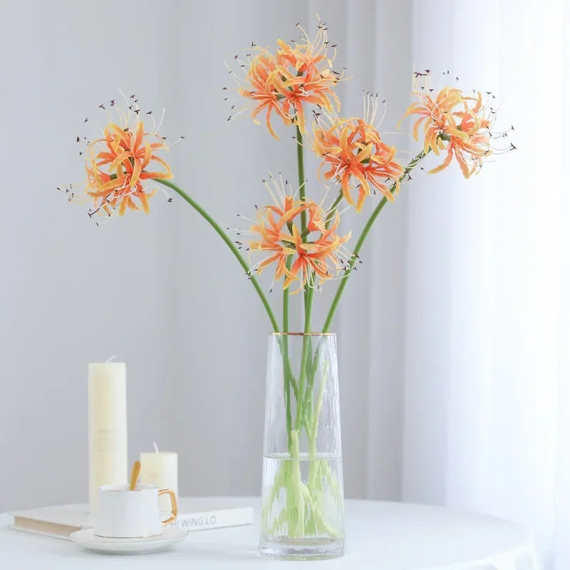 décoration en soie avec araignée lys fleurs artificielles - vue 4 sur 13
